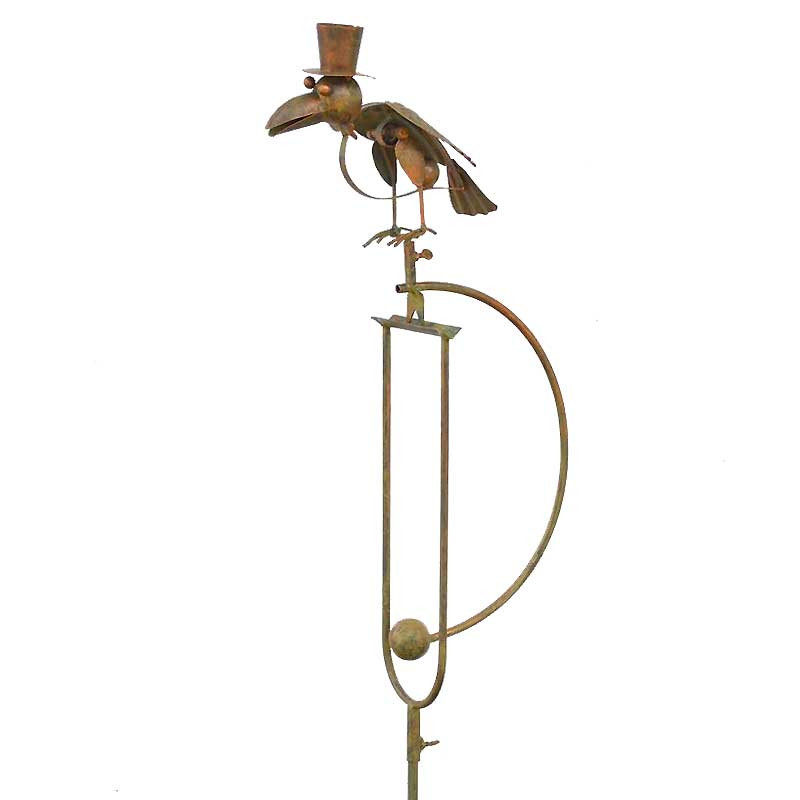 Tuteur mobile oiseau fer 31x13x137cm