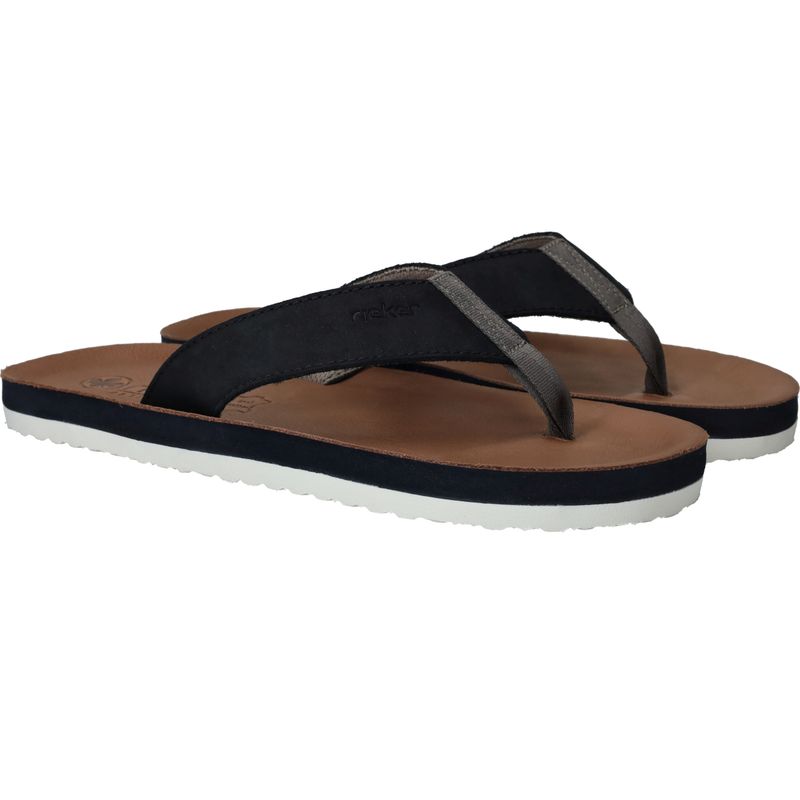 Rieker Slippers Blauw Heren
