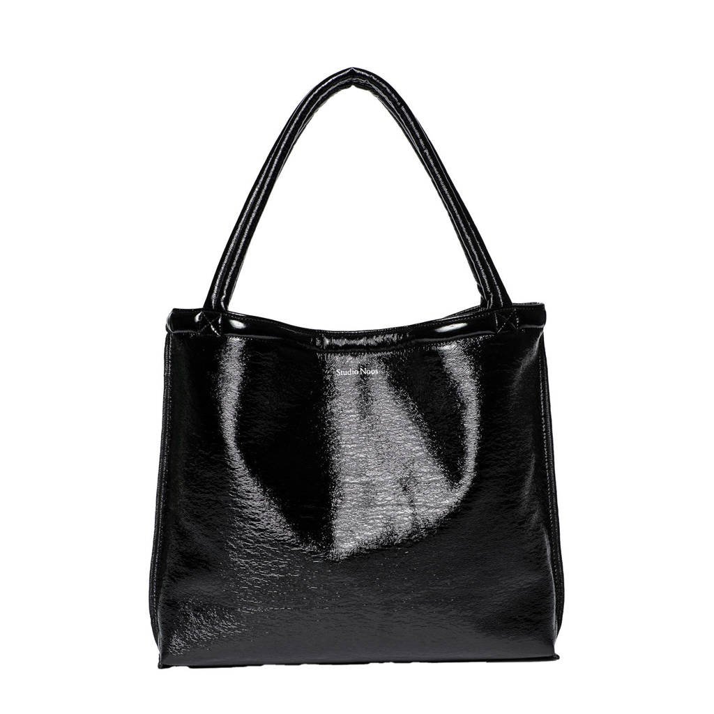 reversible luiertas Teddy Lacquer Mom Bag zwart/donkergrijs