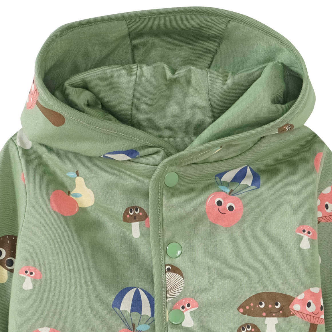 Topomini Baby Wendejacke aus Bio-Baumwolle grün