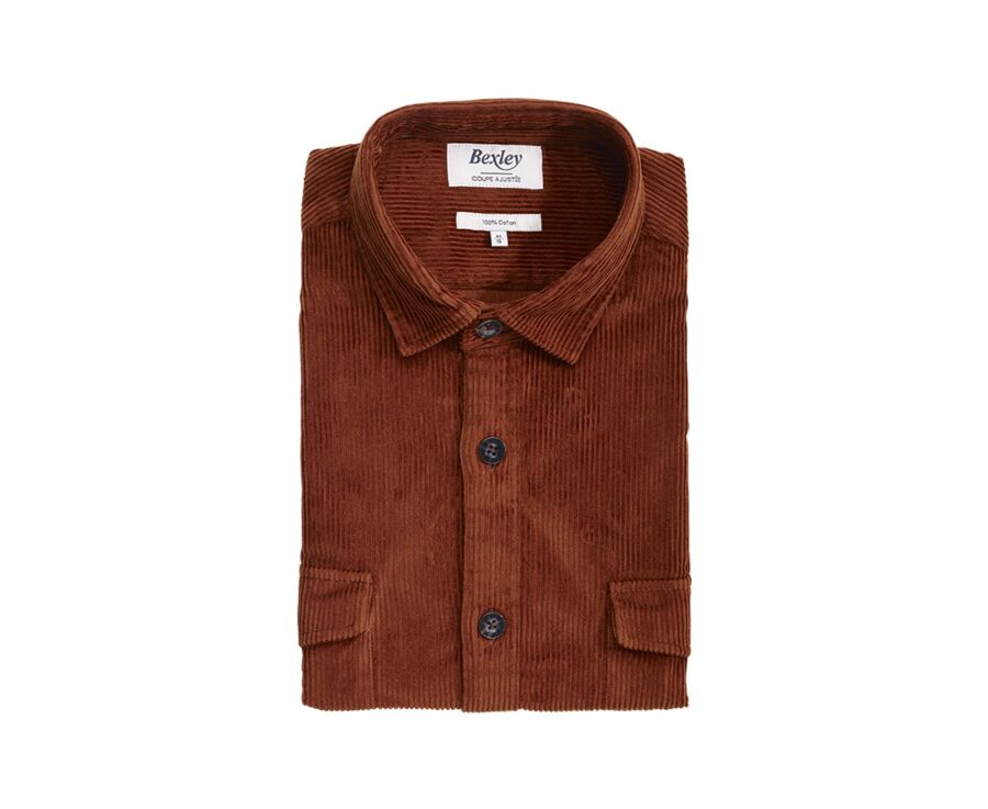 Surchemise en velours Rouille - VICTORIN