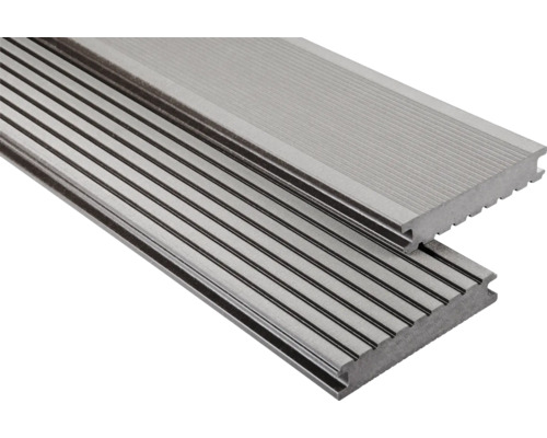 Konsta WPC terrasplank Masivo massief profiel geborsteld 26x145 mm (verkoop per meter van 1,00 m tot max. 6,00 m) grijsbruin