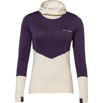 Vaude Monviso Fleece Hoody Langarmshirt Ecru Damen