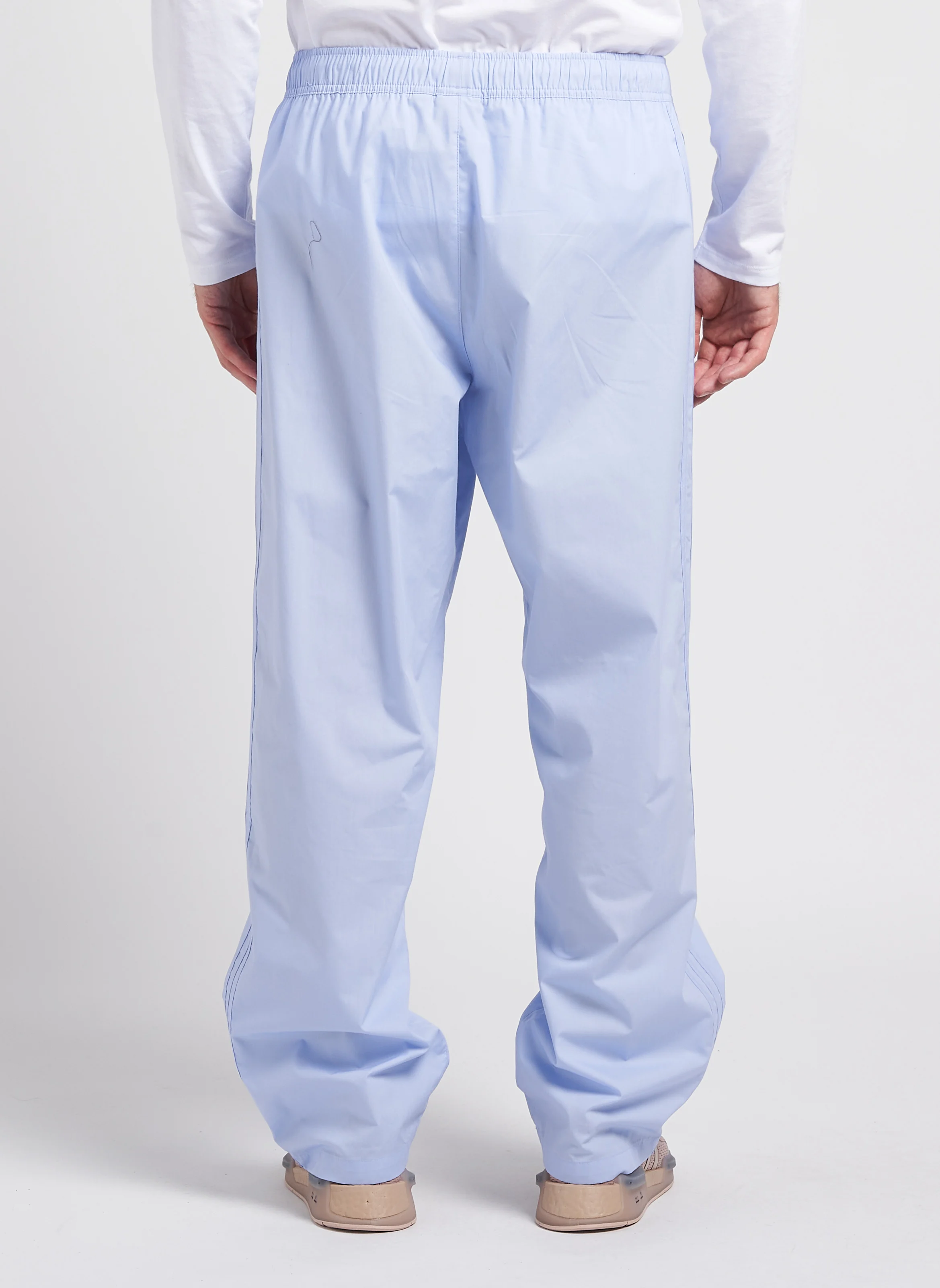 Pantalon droit en coton | Bleu