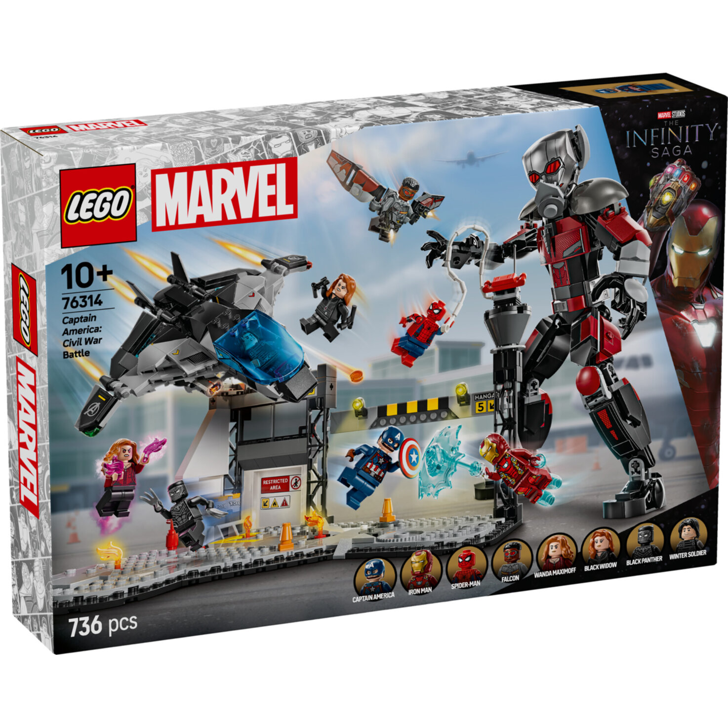 LEGO® Marvel76314 Captain America: Civil War Actionduell