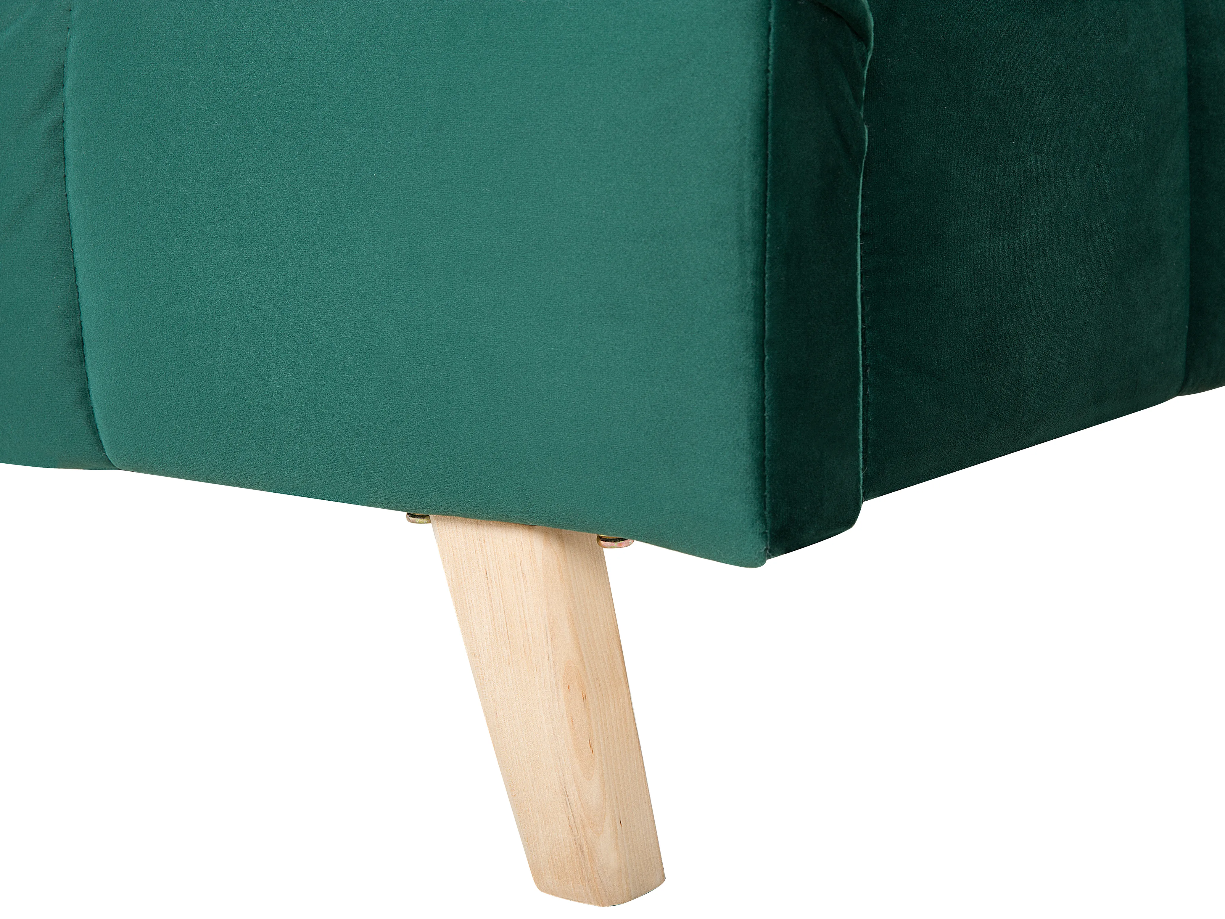 Bed Fluweel SENLIS 180 x 200 cm Donkergroen