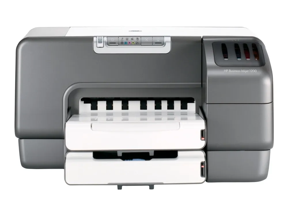 HP Business Inkjet 1200dtn - Printer - farve - Duplex - blækprinter - A4/Legal - 1200 dpi - op til 28 spm (mono) / op til 8.1 spm (farve) - kapacitet: 400 ark - parallel, USB, LAN