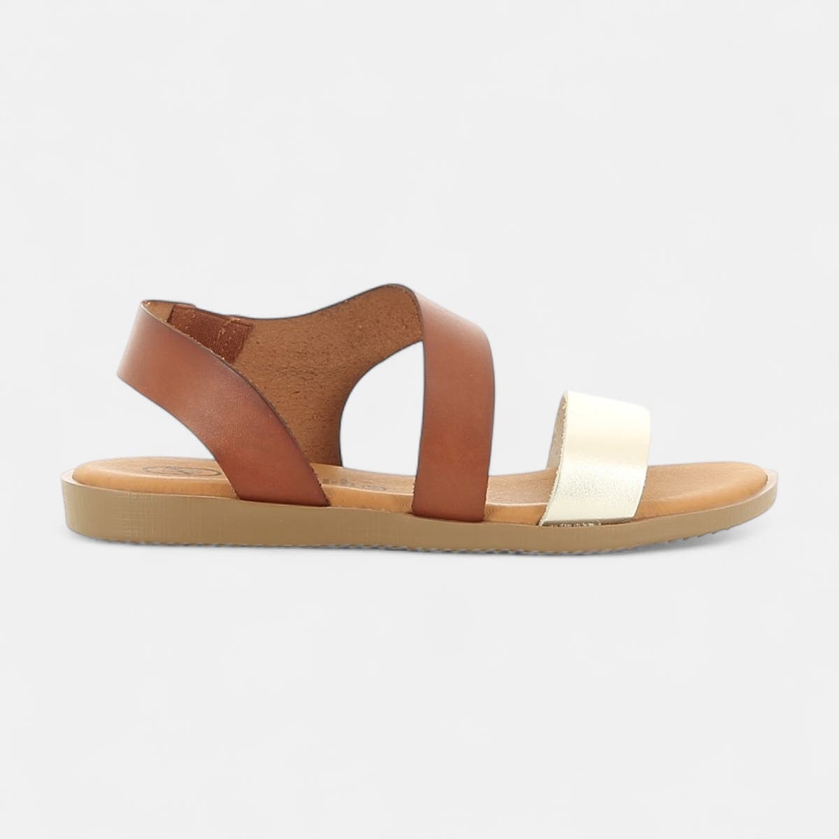 Nu-pieds Femme en cuir or