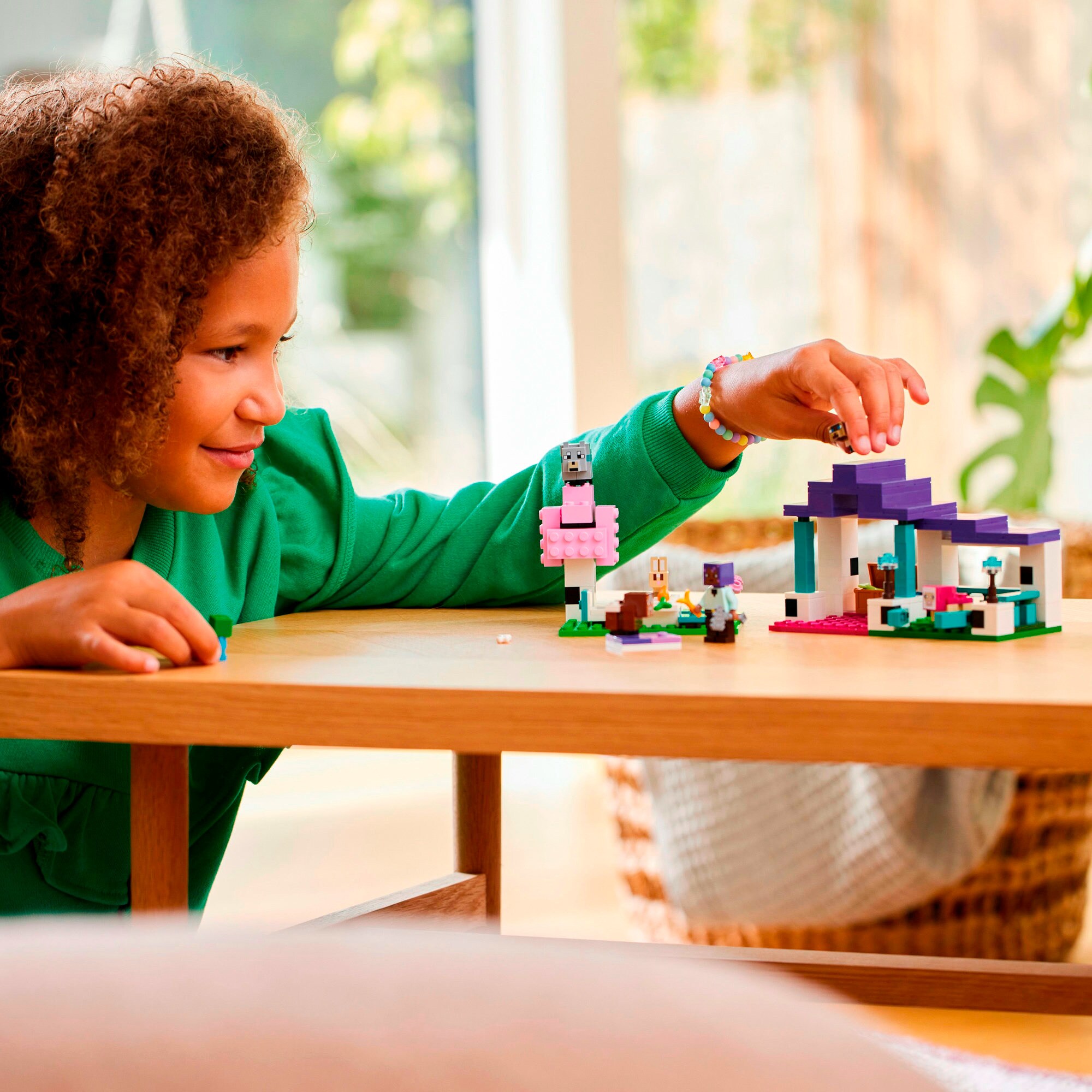 LEGO Konstruktionsspielzeug Minecraft Das Tierheim