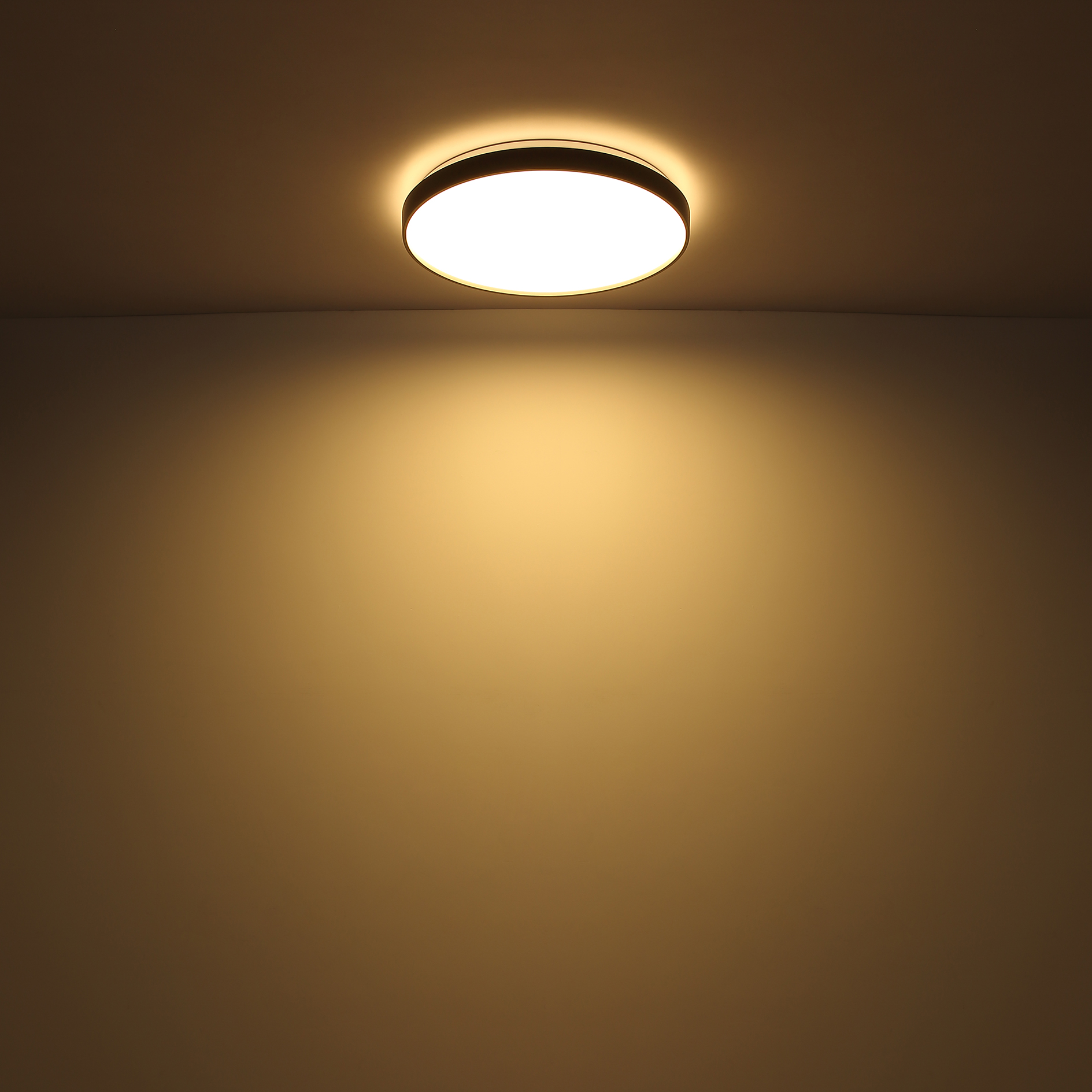 LED-Deckenleuchte - weiß - anthrazit - 48 cm