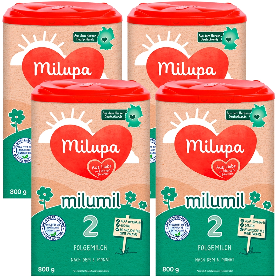Milupa Folgemilch Milumil 2 4 x 800 g nach dem 6. Monat