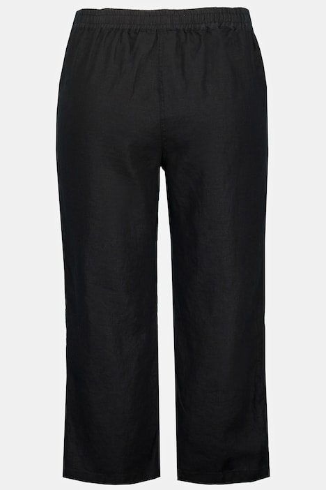 7/8-Leinenhose, elastischer Bund, natürlich kühl