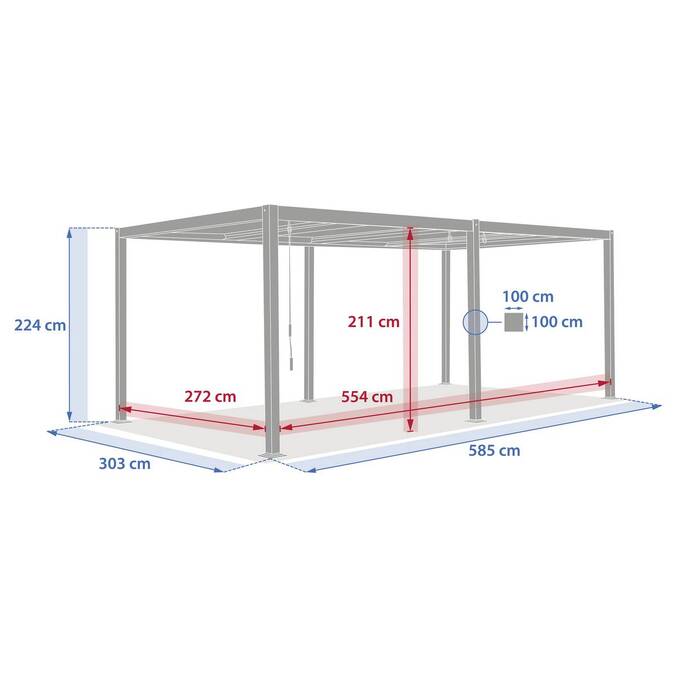 Pergola bioclimatique EVONIS Graphite