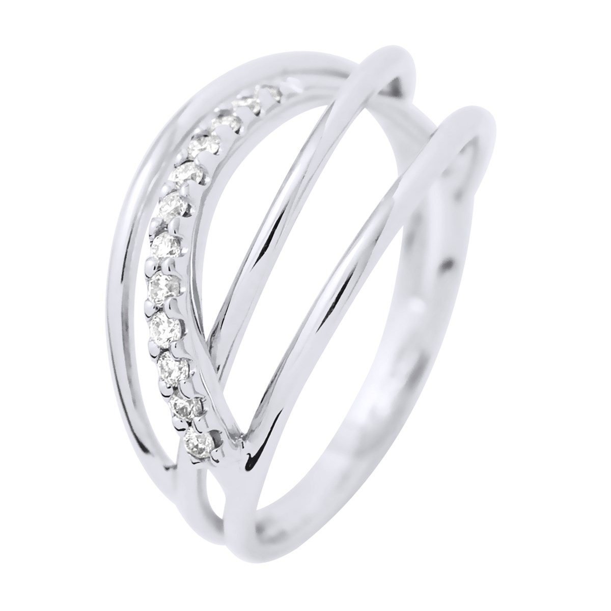 Bague Diamant 0,180 Cts Joaillerie Prestige Or Blanc