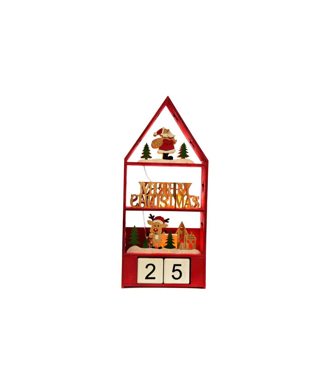 Calendrier de l'Avent date Pitsis - Rouge