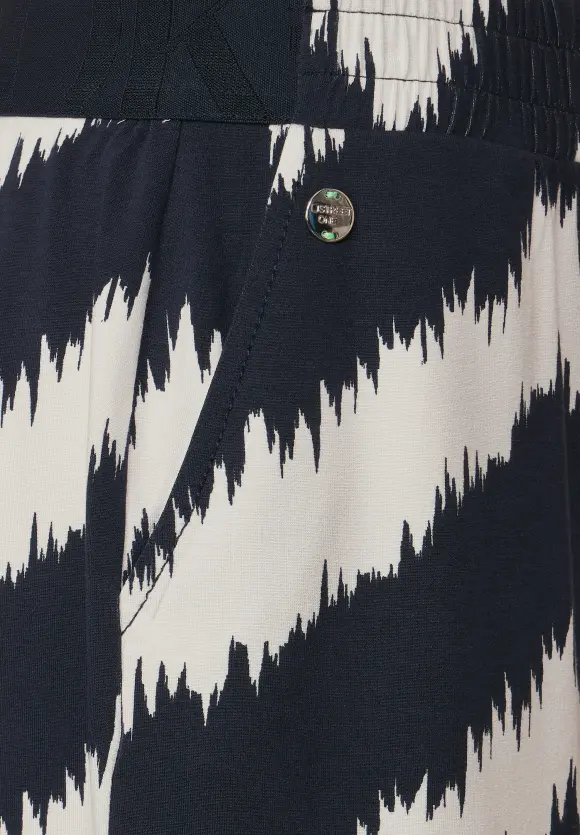 Minirock mit Zick Zack Print - deep blue