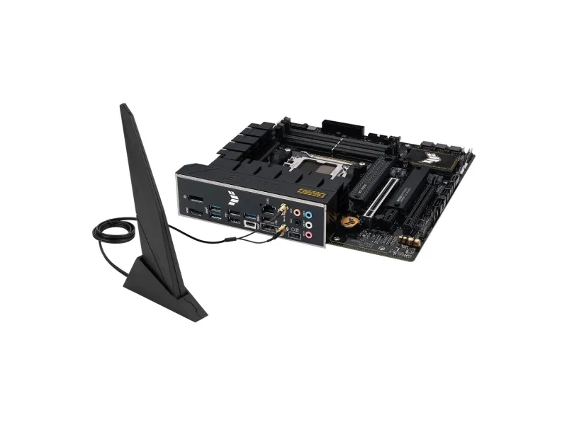 [OUTLET] - ASUS TUF Gaming B650M-Plus WIFI - Bundkort - micro ATX - Socket AM5 - AMD B650 Chipset - USB-C 3.2 Gen 2x2, USB 3.1 Gen 2, USB 3.2 Gen 2, USB-C 3.2 Gen 1 - 2.5 Gigabit LAN, Bluetooth - onboard grafik (CPU påkrævet) - HD Audio (8-kanaler)