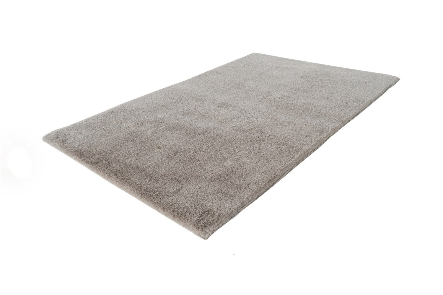Kortpolig tapijt Oasisia lichtgrijs 22 mm effen kleur 50 x 90 cm