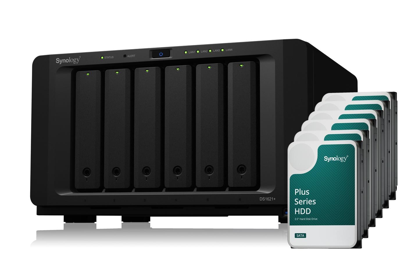 NAS DiskStation DS1621+ 6-bay Synology Plus HDD 48 TB<br>Synology DS1621+, 6-bay NAS