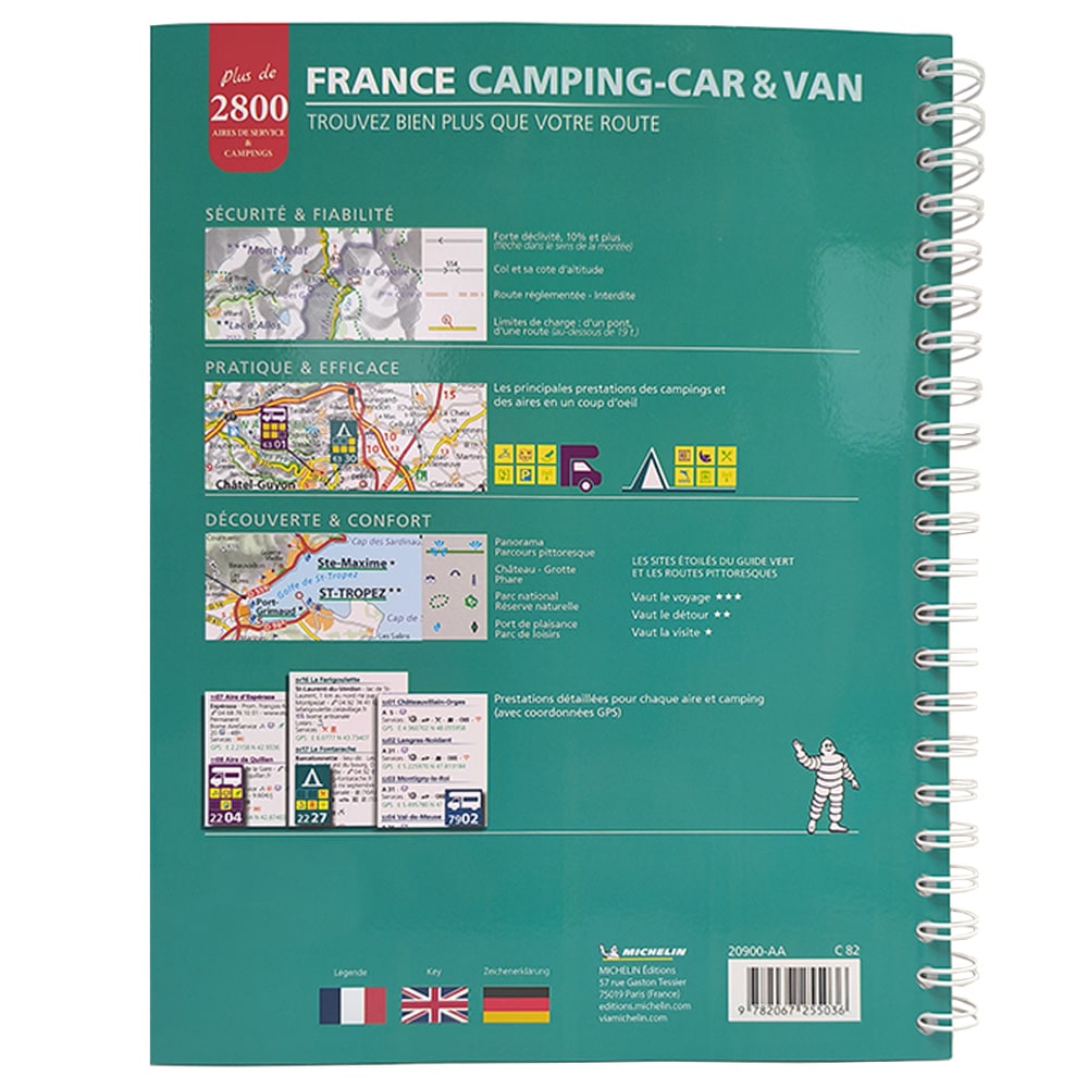 Atlas routier et touristique Michelin France CAMPING-CAR et VAN