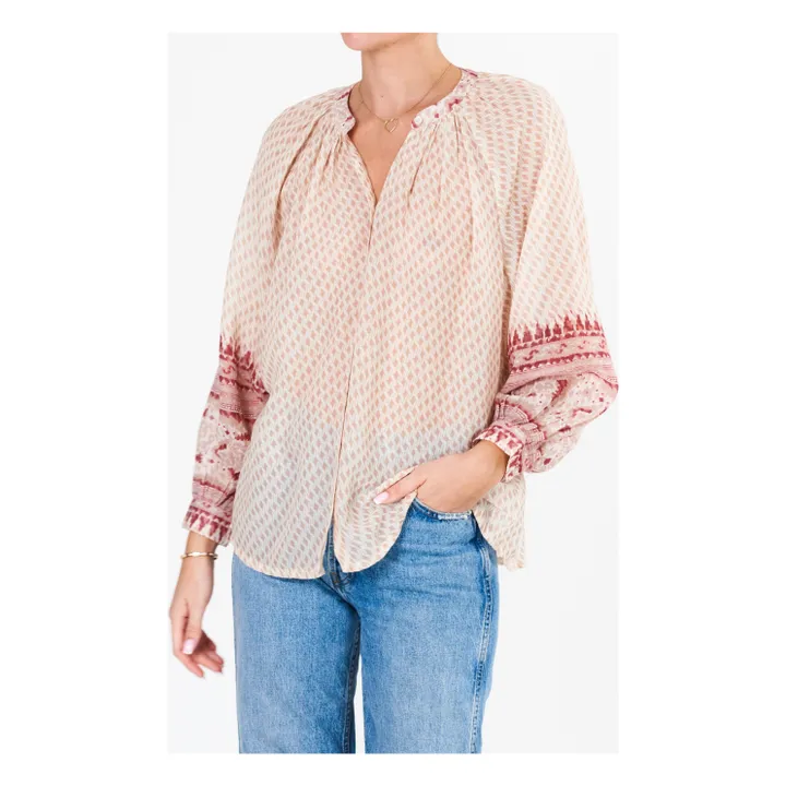 M.A.B.E. Blouse Imprimée Ode | Rose poudré