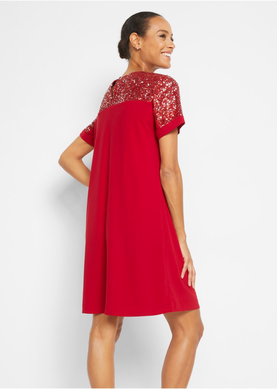 Robe à empiècement en paillettes