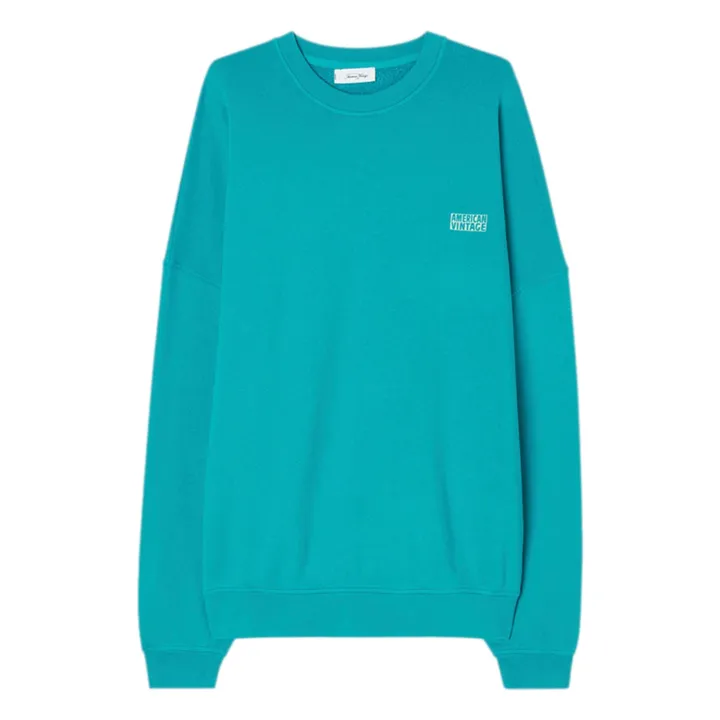 American Vintage Sweat Izubird | Bleu turquoise