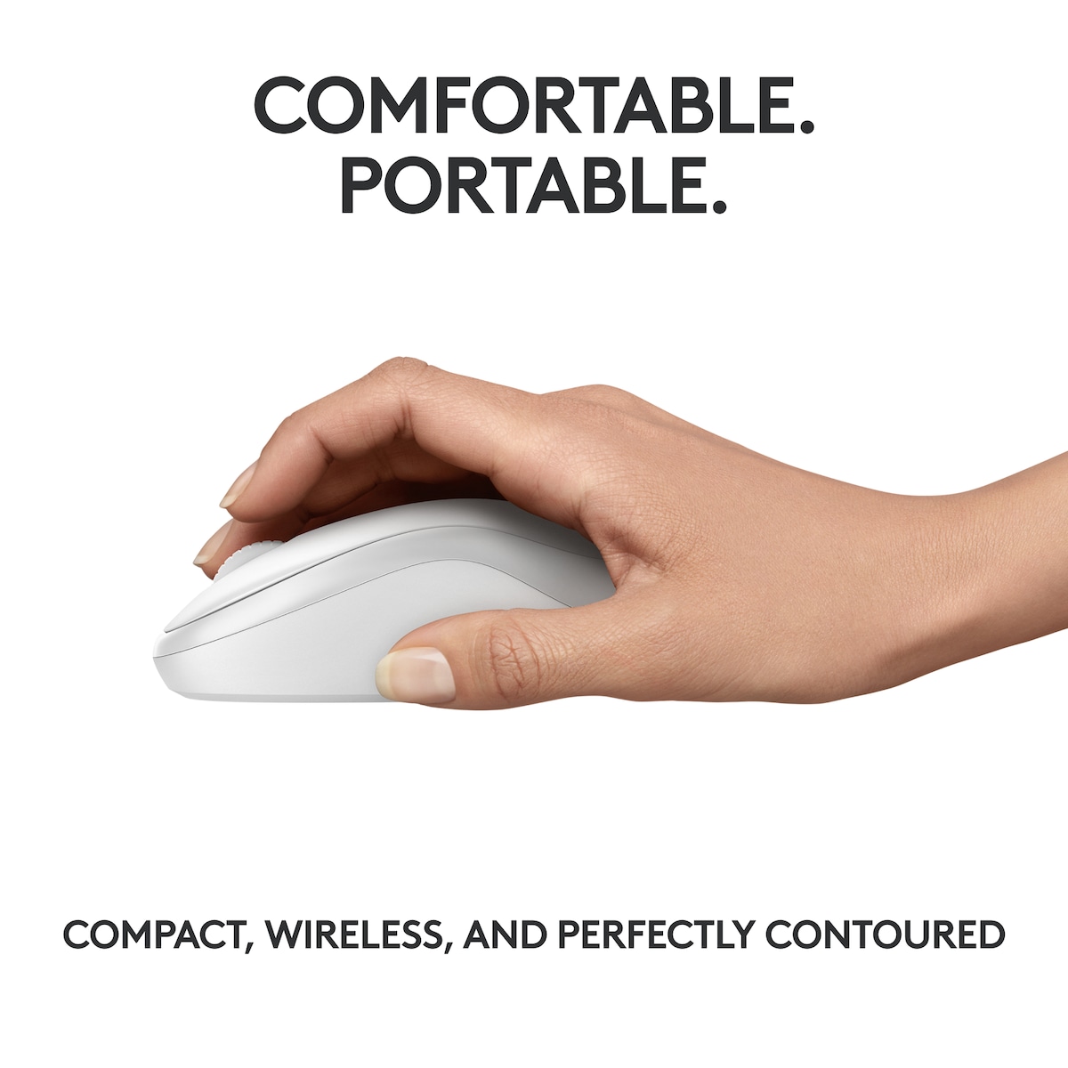Logitech M240 Silent Bluetooth trådløs datamus (hvit)