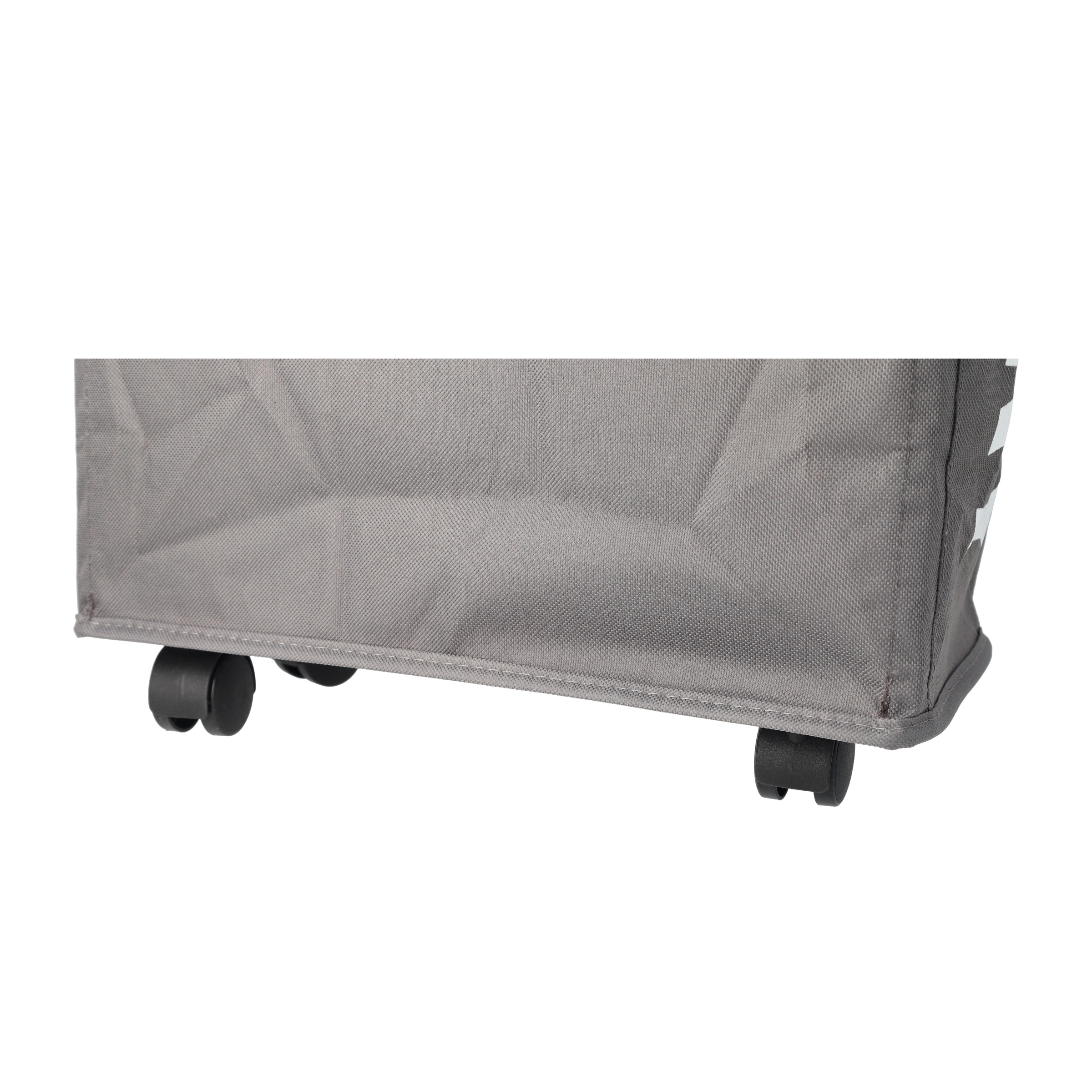 (58x39cm) Schmaler Oxford Wäschekorb Badezimmer Deko Kleider Sammler mit Rädern - Grau