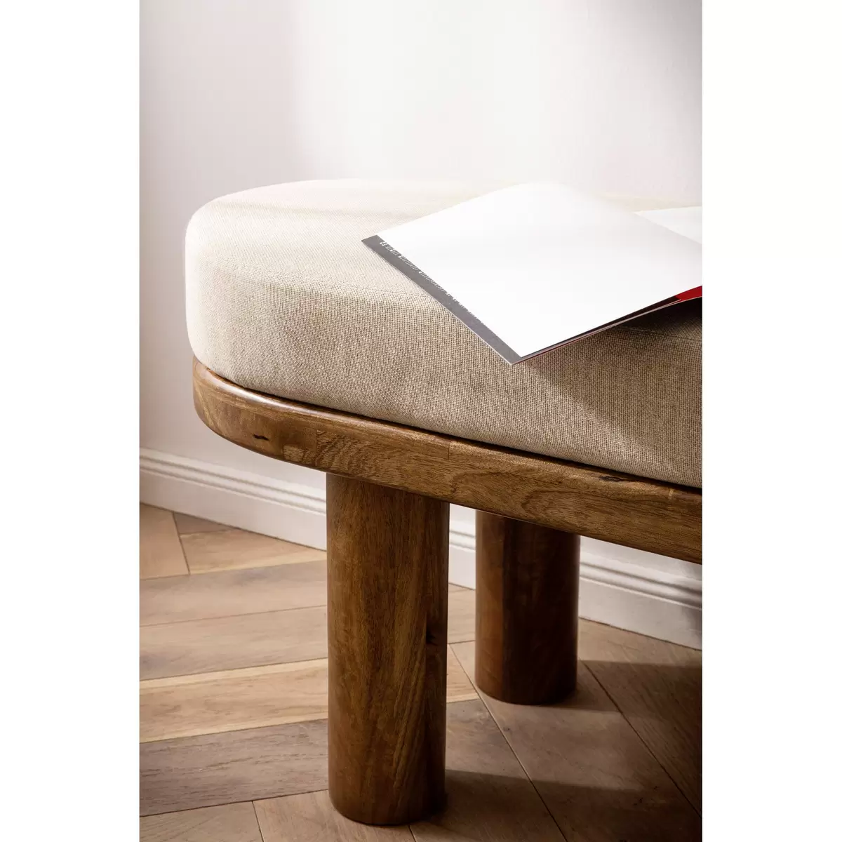 Nachttisch Rubi beige,dunkelbraun