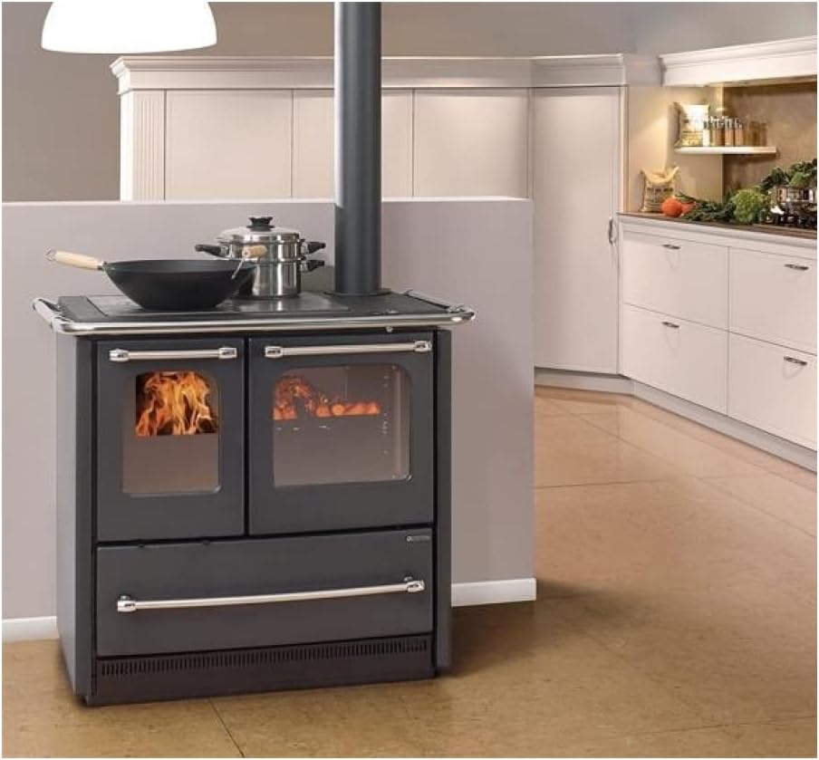 Nordica - stufa cucina a legna nordica sovrana easy evo 2.0 - nero antracite - 31091