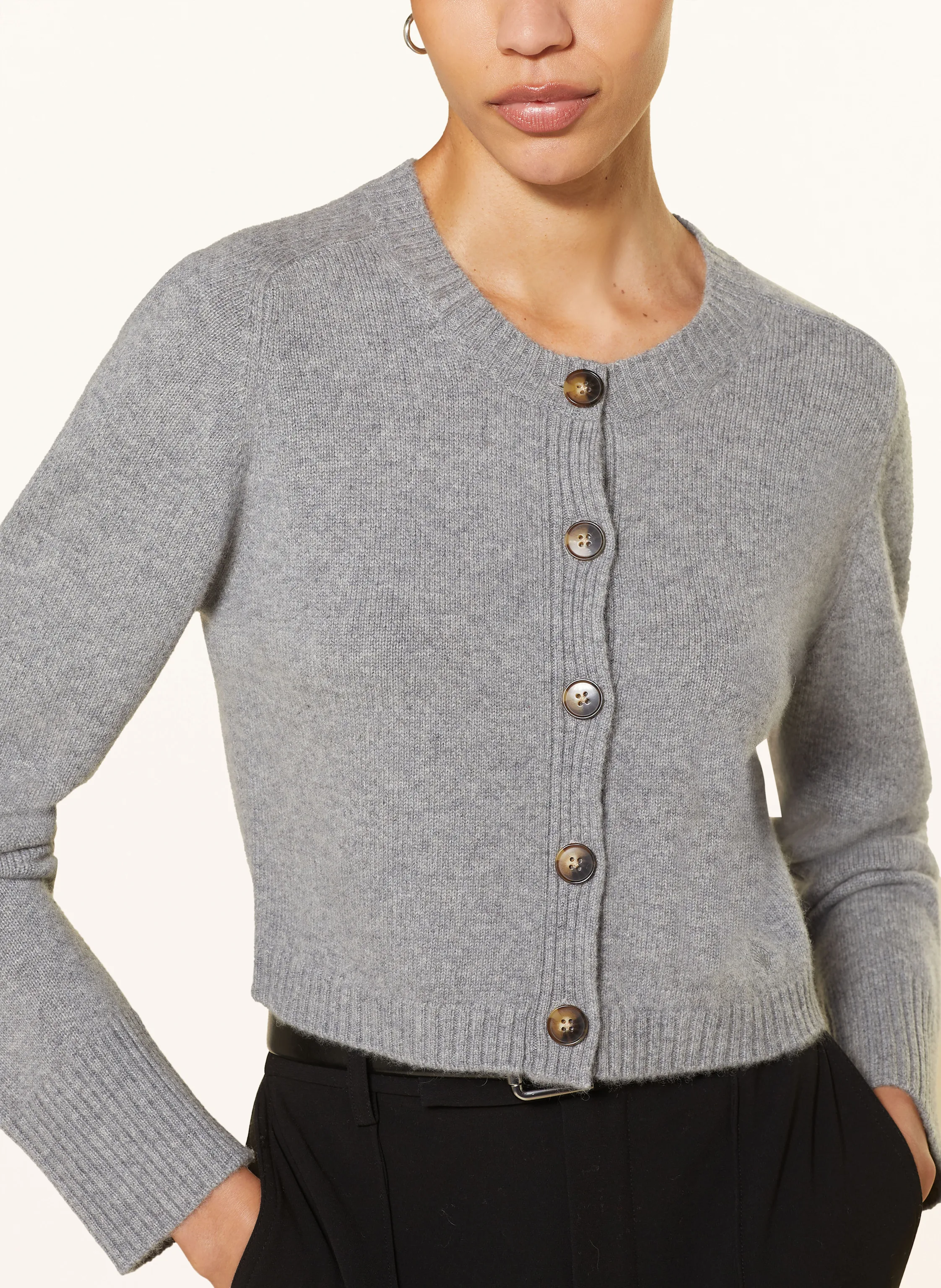 LOULOU STUDIO Cropped-Strickjacke ZEPHIR aus Cashmere