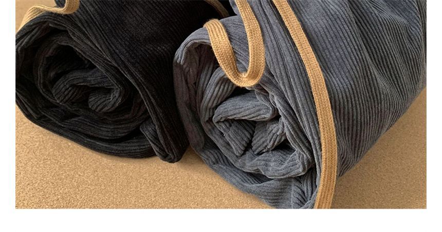 Cloud Nine - Corduroy broek met trekkoord en fleecevoering en wijde pijpen