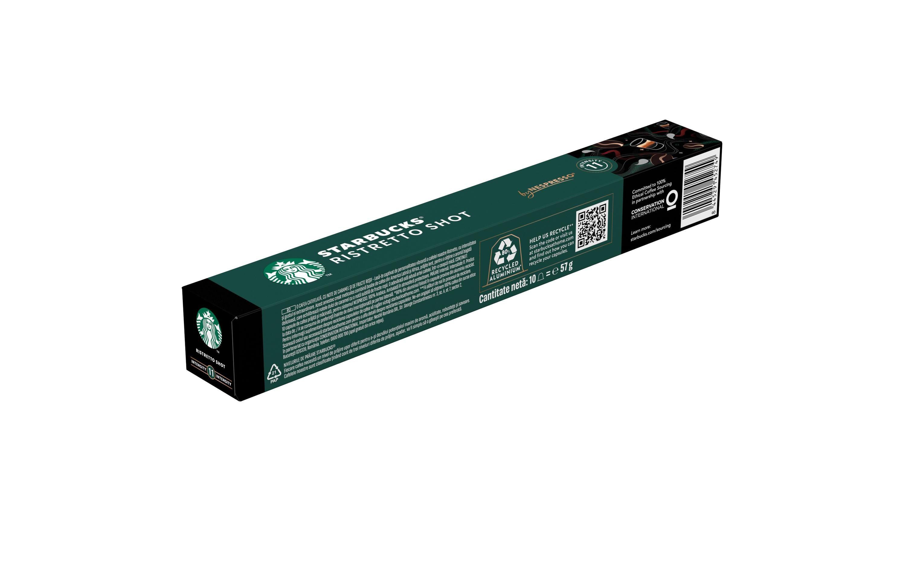 Kaffeekapseln Ristretto Shot Nespresso Dark Roast 12 x 10Kaffeekapseln für Nespresso Maschinen