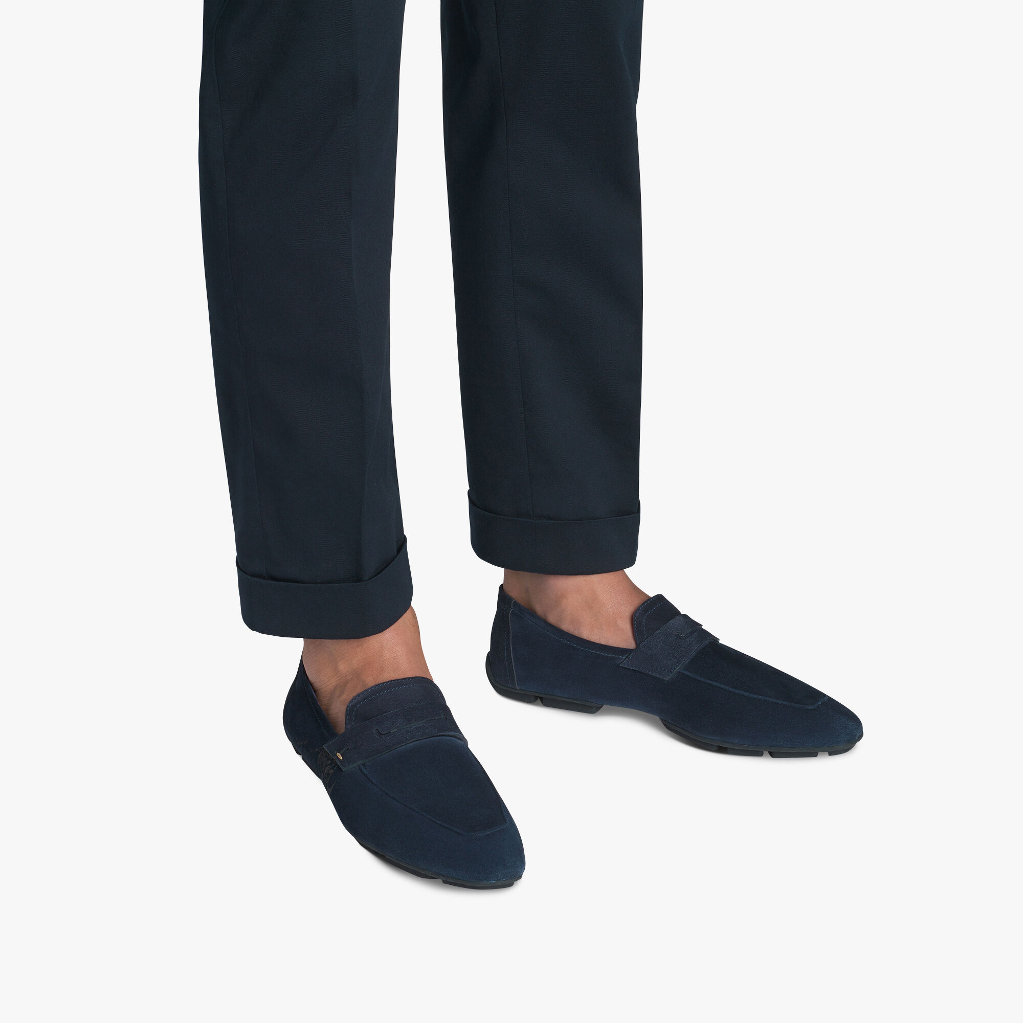 Mocassin Lorenzo Drive En Cuir Camoscio Scritto