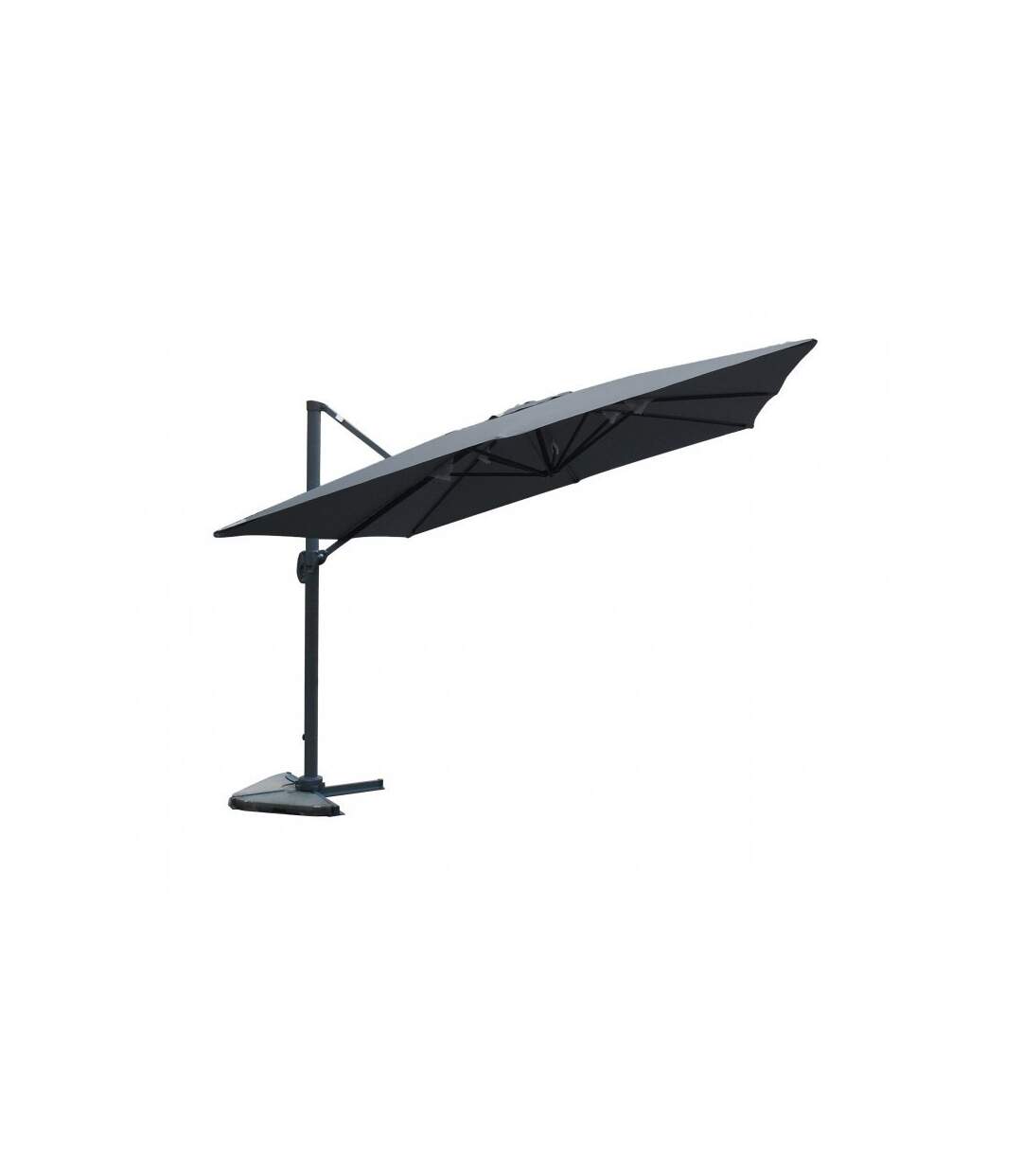 Paris Prix - Parasol Déporté Avec housse 3x4m Gris