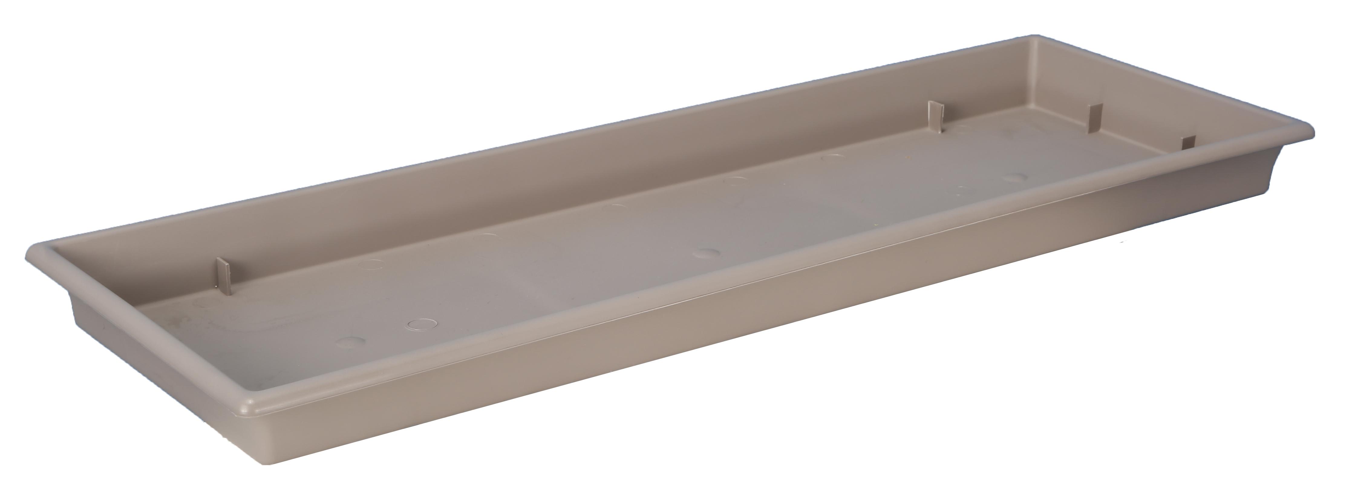PLATEAU RESINE RECTANGULAIRE 55 CM X 16 CM TAUPE