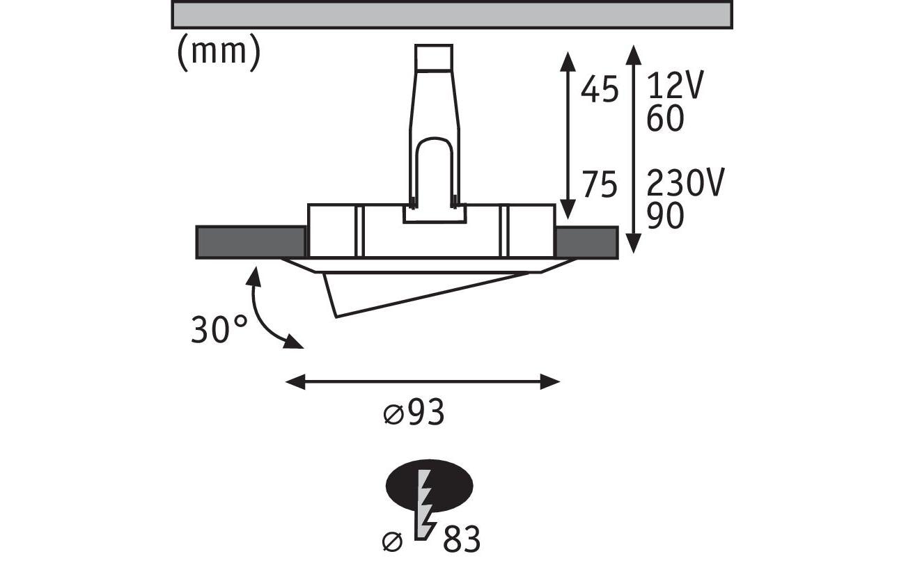 Einbauspot Nova Plus, GU10/GU5.3, 35 W, EisenNova Plus Einbaustrahler