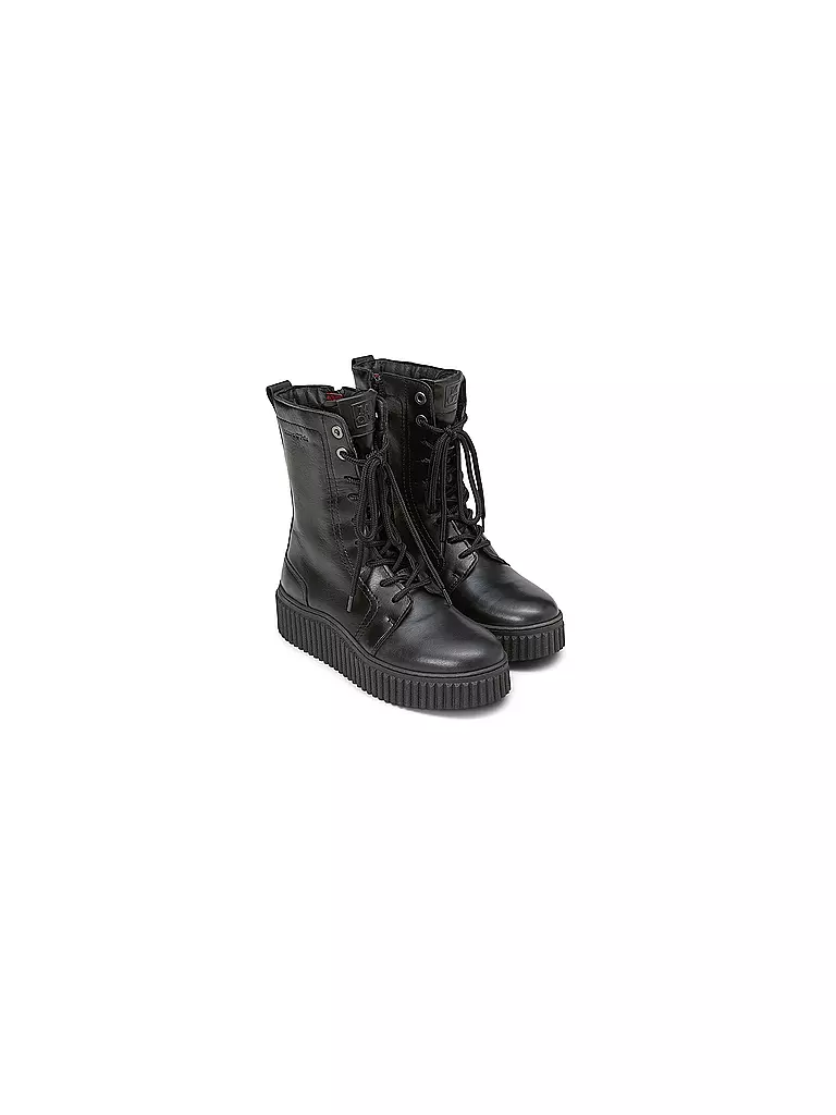 MARC O'POLO Schnürboots  schwarz