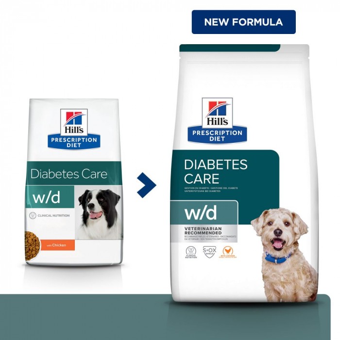 HILL'S Prescription Diet w/d Diabetes Care au Poulet - Croquettes pour chien