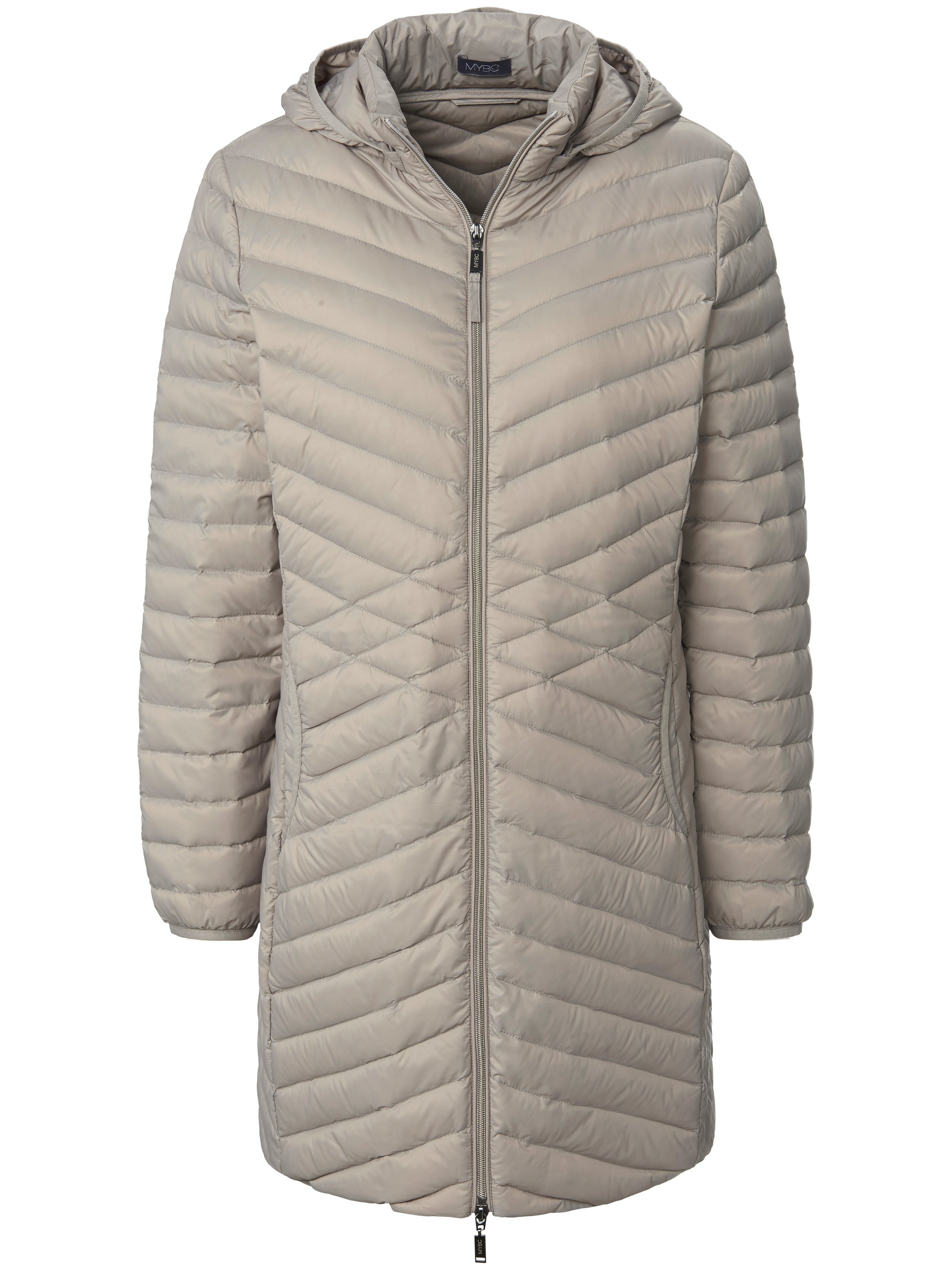 Daunen-Long-Steppjacke