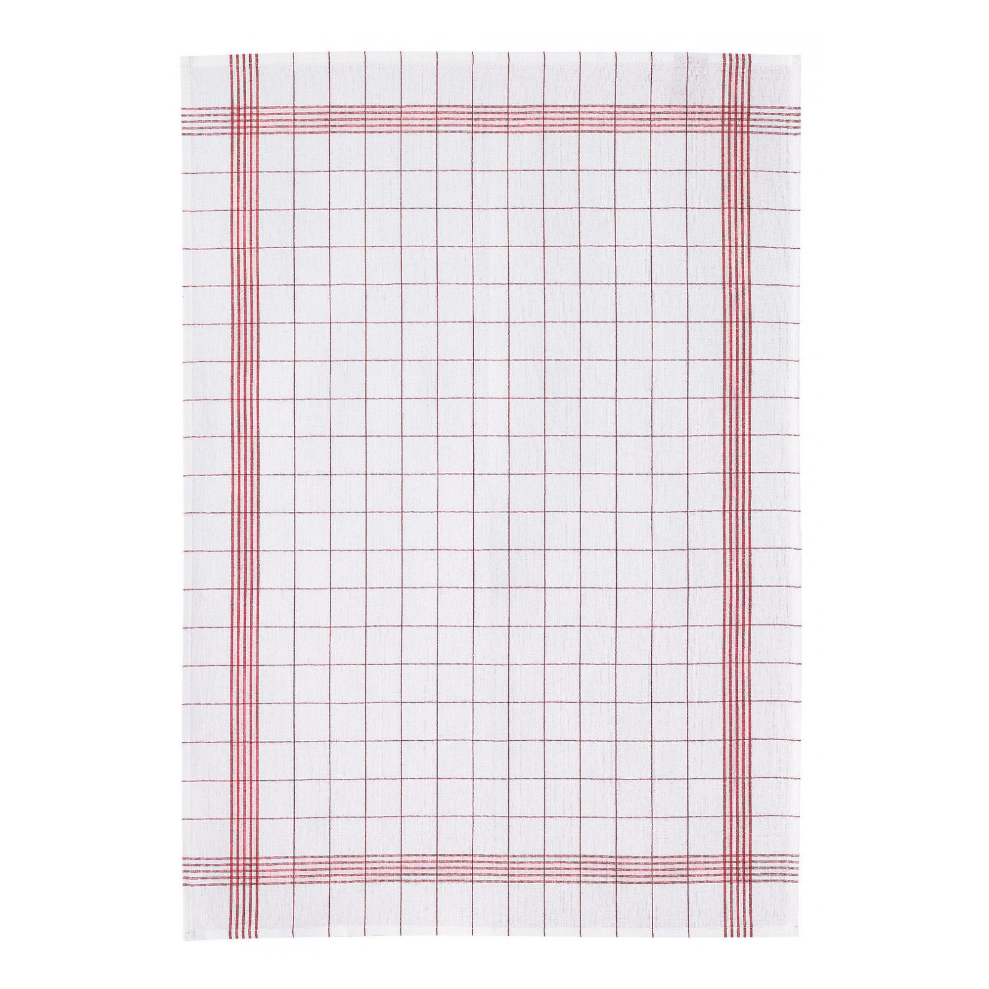 Torchon metis carreaux rouge 55 x 75 cm
