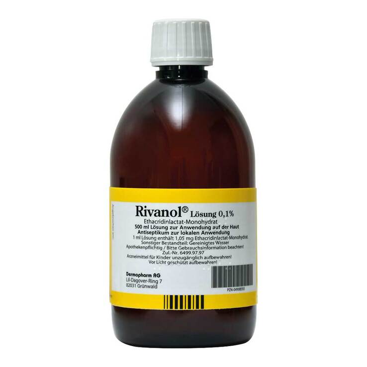 Rivanol Lösung 0,1 %, 500 ml