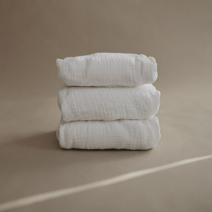 Mushie Mushie kuvertlagen til barnevogn - White White
