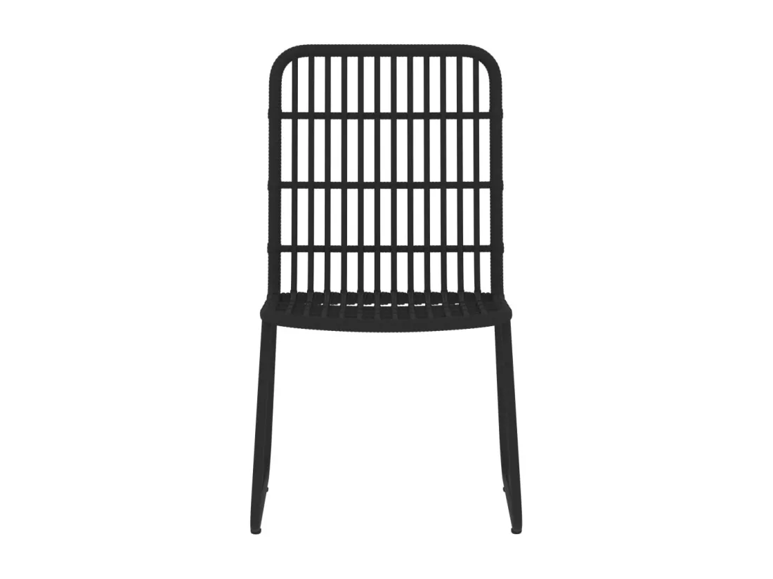 Ensemble à manger de jardin 7 pcs Noir