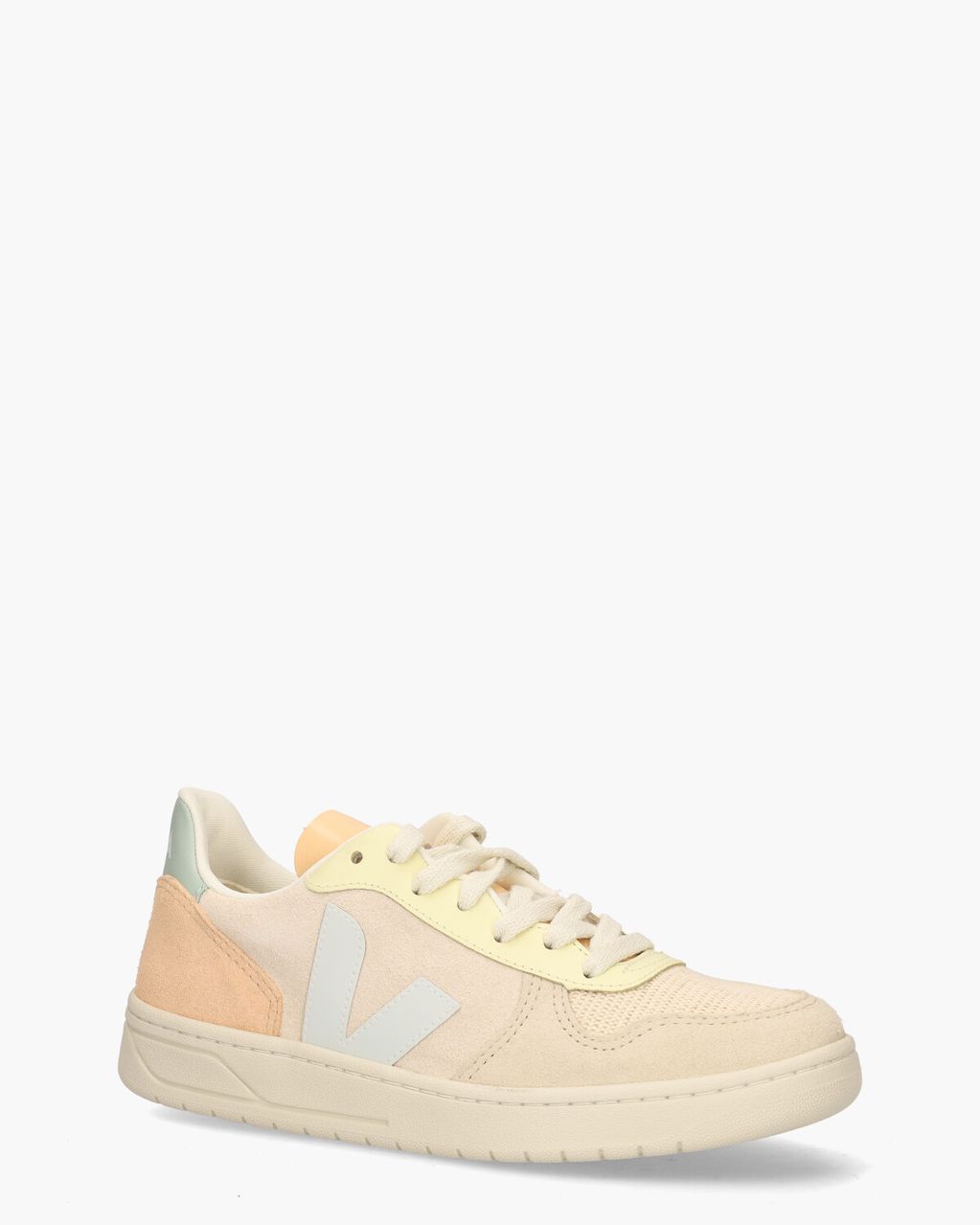 Veja V-10 Suede Ecru/Multicolor Damessneakers