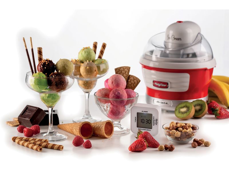 Ariete Glacemaschine Party Time ARI-643-RD 1.5 l, Rot/Weiss Eiskrem-Maschine