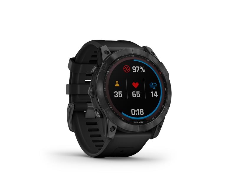 GARMIN Sportuhr Fenix 7X Solar Schwarz/Anthrazit Sportuhr