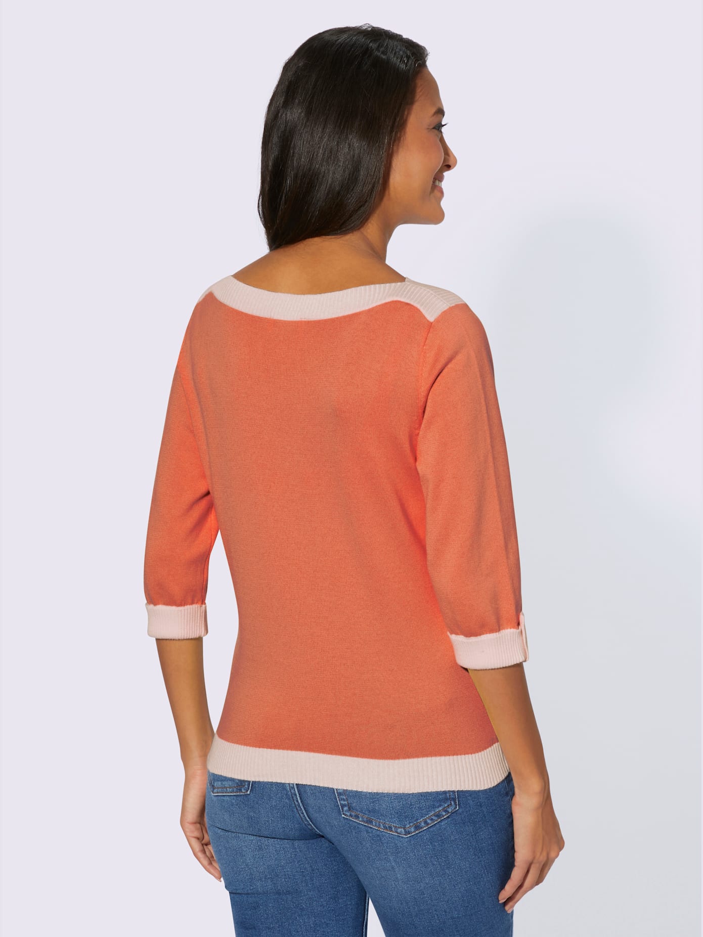 Pull à manches 3/4 100% coton pima
