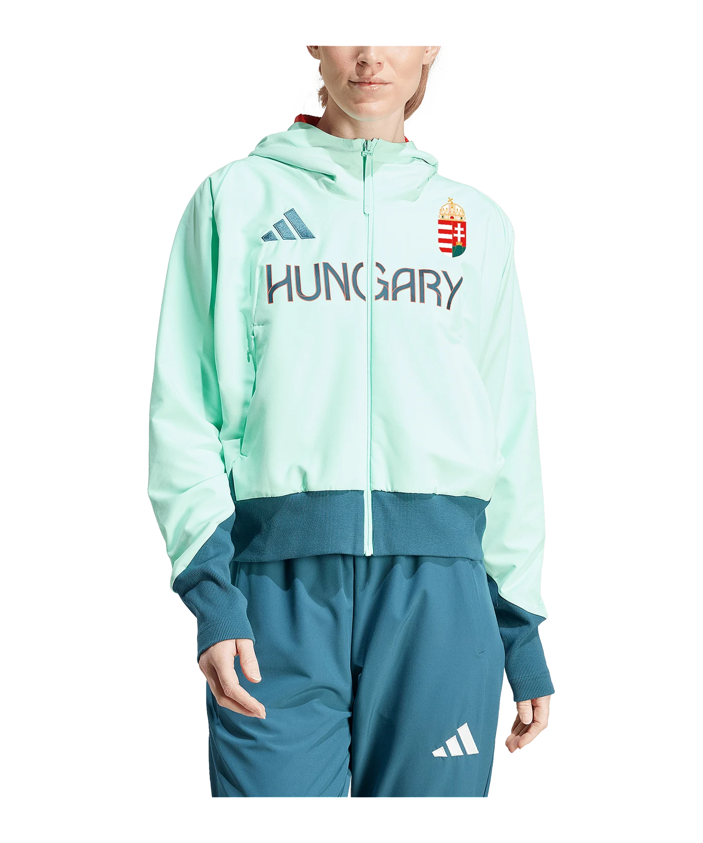 adidas Team Kapuzenjacke Damen Grün